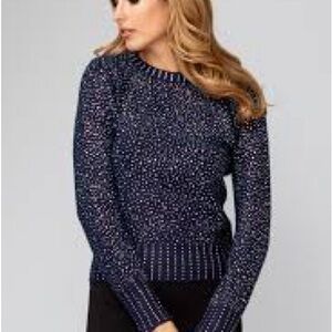 Joseph Ribkoff Jeweled Puff Sleeve Sweater